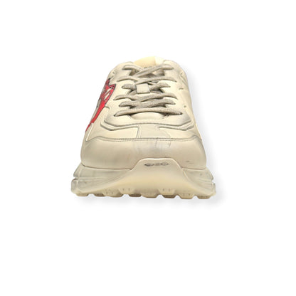 GUCCI RHYTON MOUTH PRINT SNEAKER CREAM / RED UK11 | UK 11, Cream