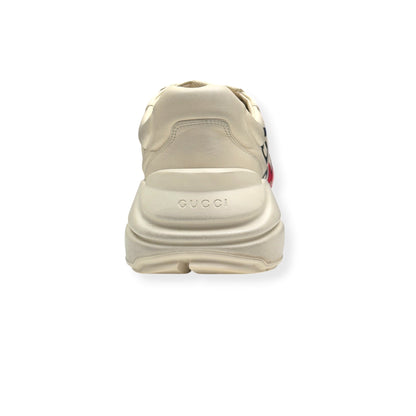 GUCCI RHYTON MOUTH PRINT SNEAKER CREAM / RED UK11 | UK 11, Cream