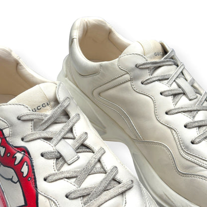 GUCCI RHYTON MOUTH PRINT SNEAKER CREAM / RED UK11 | UK 11, Cream