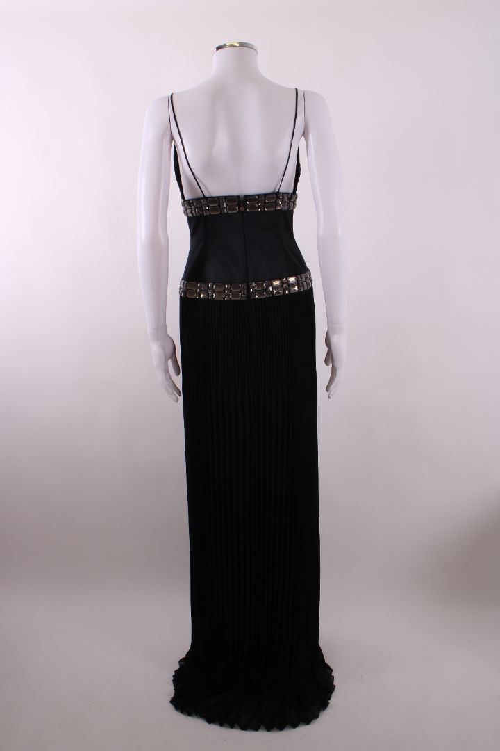 Just Cavalli Pleated Crystal Evening Dress Black S | Default Title, Black