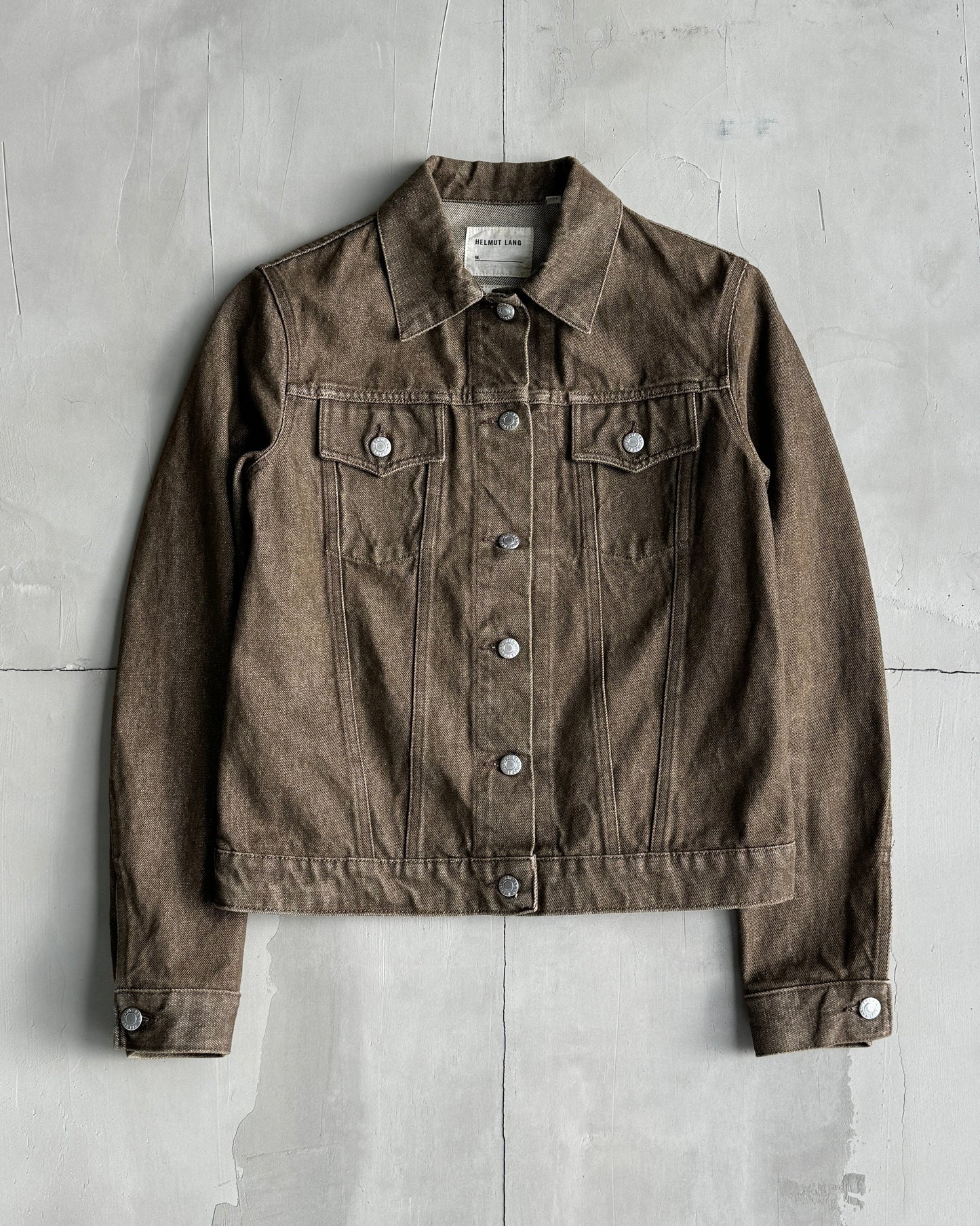 HELMUT LANG BROWN CLASSIC DENIM JACKET - S