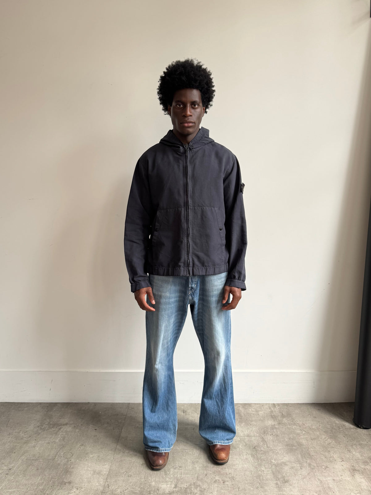 S/S 1996 Stone Island Navy Lightweight Jacket | Medium