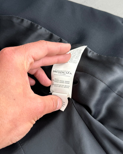 PLEIN SUD FAYCAL AMOR 90'S PEAK LAPEL BLACK BLAZER - S/M