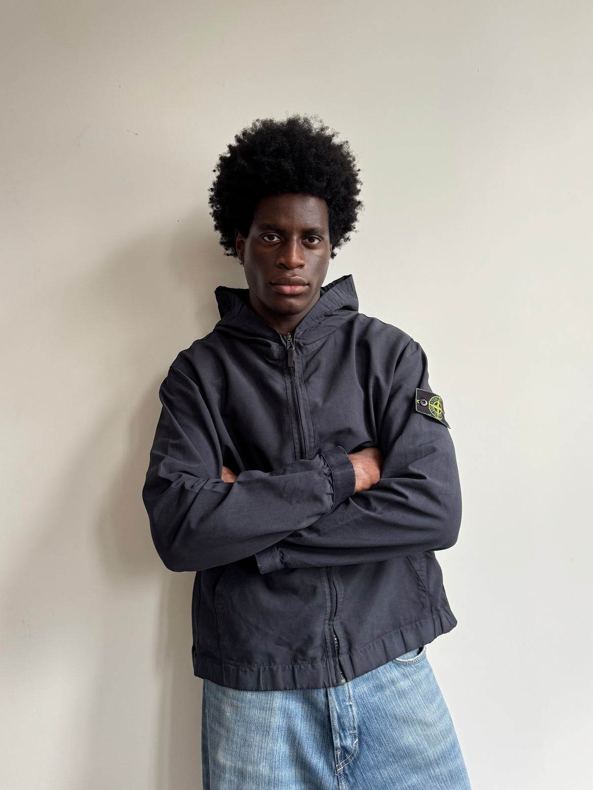S/S 1996 Stone Island Navy Lightweight Jacket | Medium