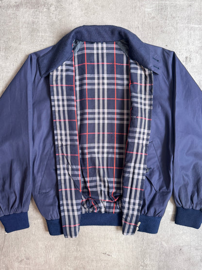 Burberry Navy Hip Logo Nova Check Lined Blouson