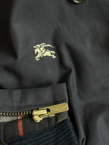 Burberry Navy Hip Logo Nova Check Lined Blouson