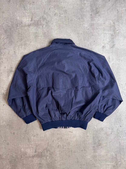 Burberry Navy Hip Logo Nova Check Lined Blouson
