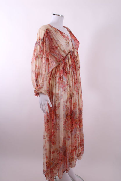 Zimmermann L/S Floral Dress Cream/ Orange 10 | Default Title, Cream