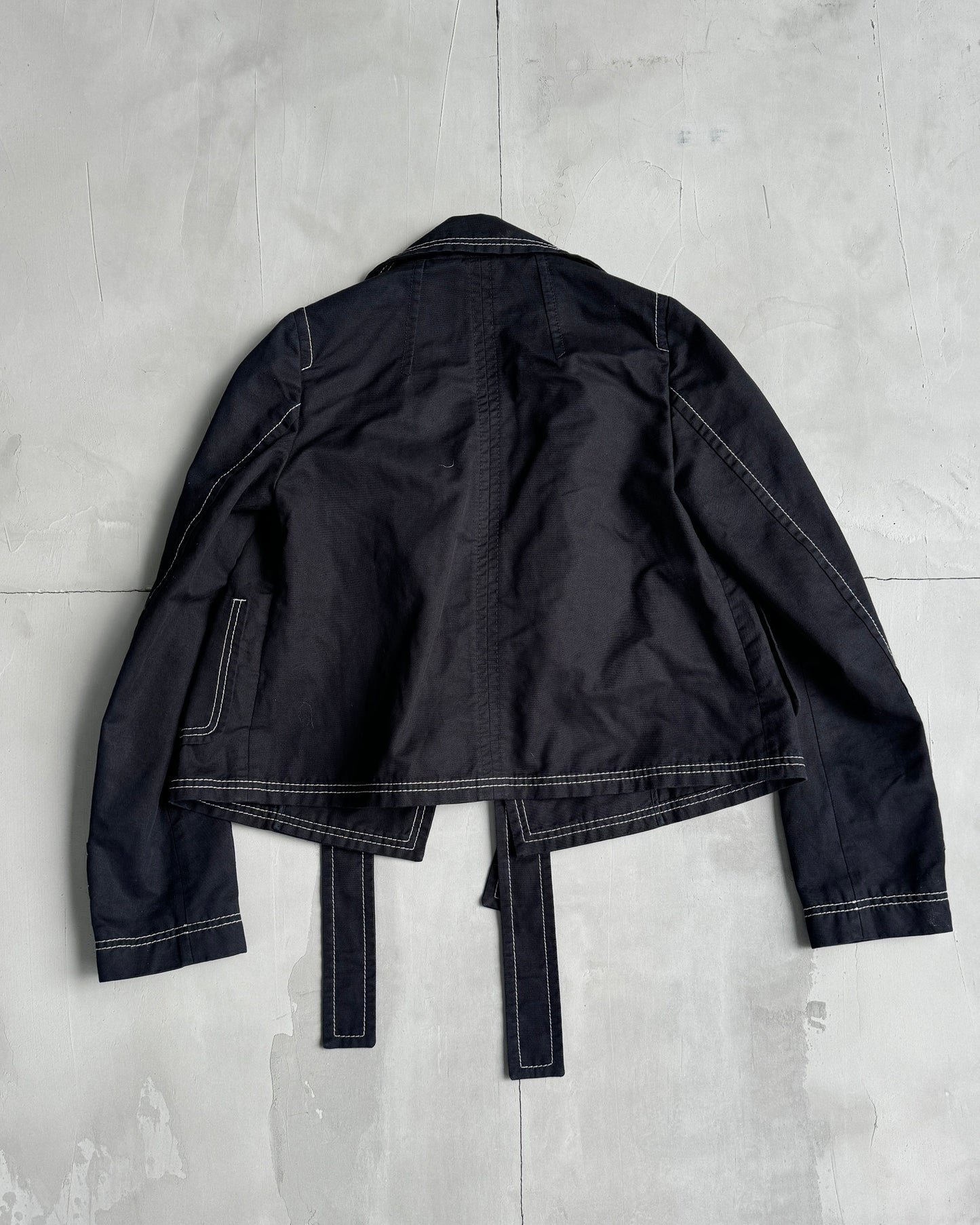 NO. 21 WRAP TIE JACKET - M | Medium, Black