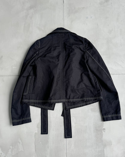 NO. 21 WRAP TIE JACKET - M | Medium, Black