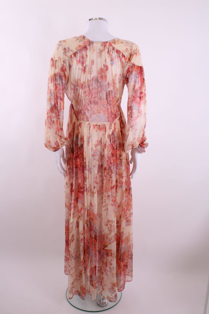Zimmermann L/S Floral Dress Cream/ Orange 10 | Default Title, Cream