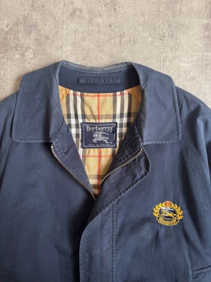 Burberry Navy Nova Lined Badge Logo Box Work Jacket