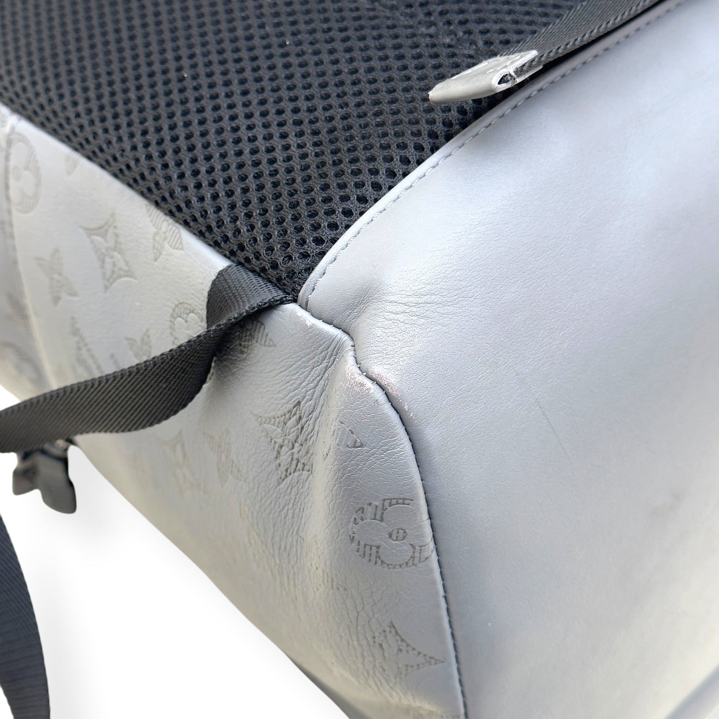 LOUIS VUITTON SHADOW MONOGRAM BACKPACK ANTHRACITE GREY PM | O/S, Grey