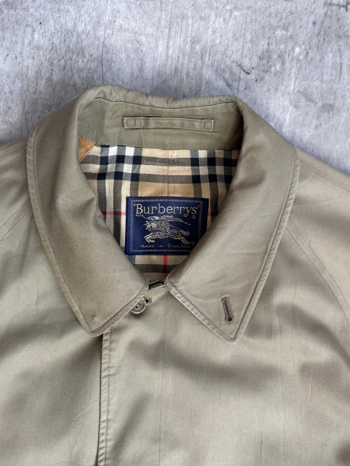 Burberry Single Breasted Khaki Trench Coat