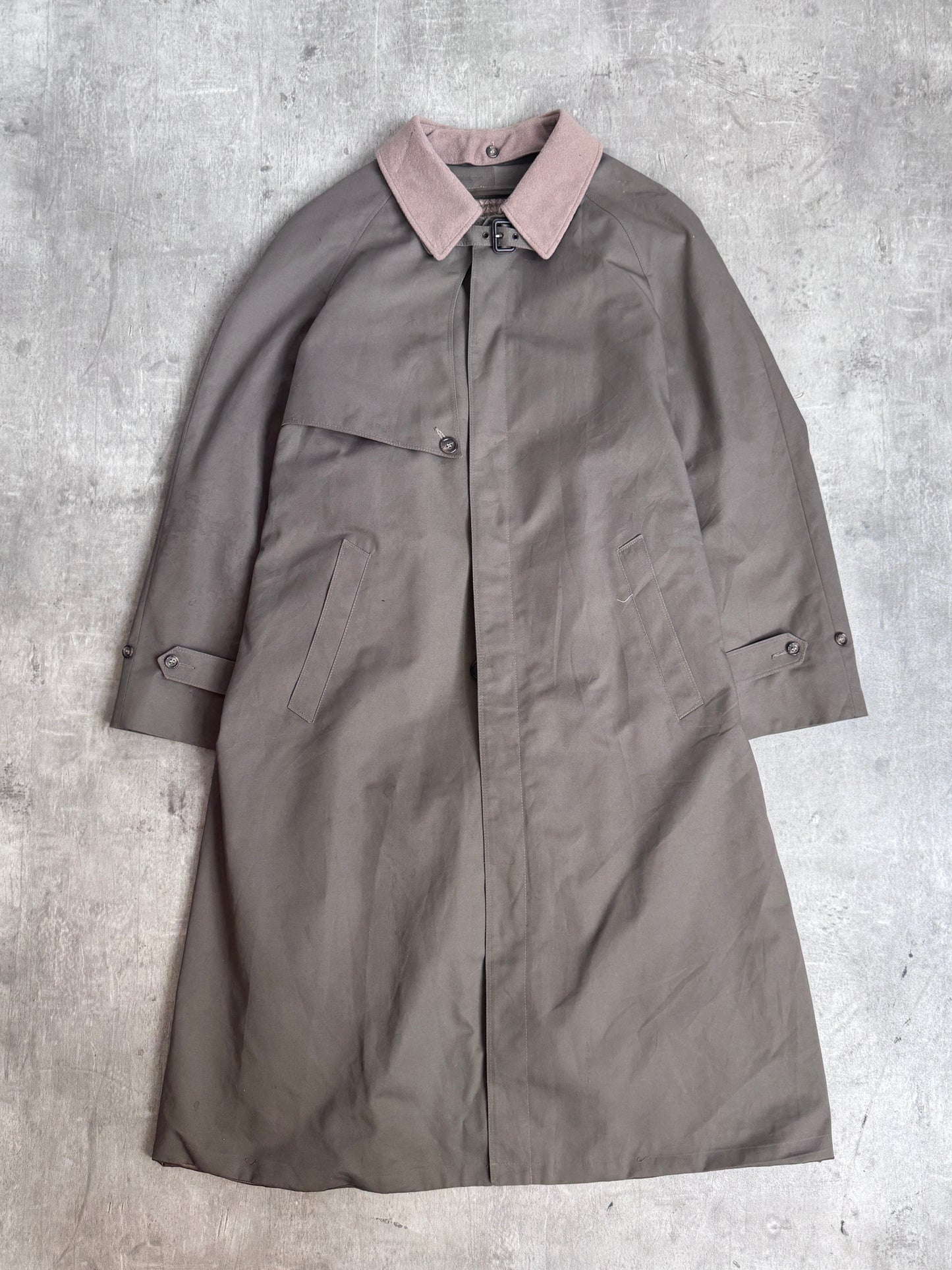 Christian Dior Wool Lined Single Breasted Trench Coat