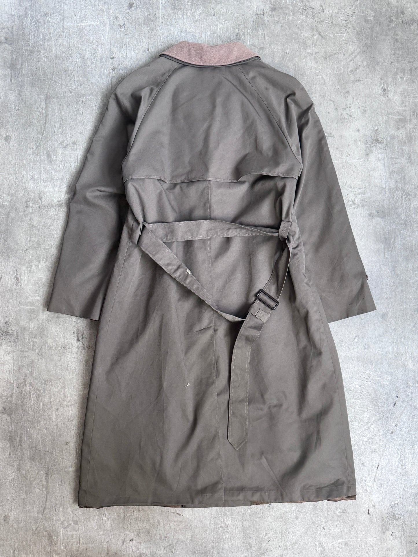 Christian Dior Wool Lined Single Breasted Trench Coat
