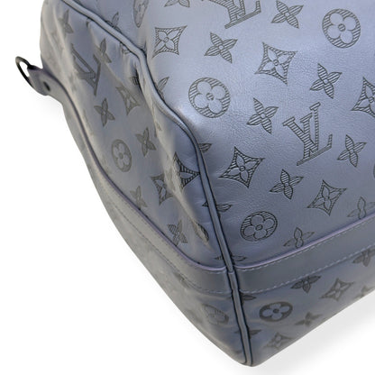 LOUIS VUITTON KEEPALL BANDOULIÈRE SHADOW MONOGRAM DUFFLE BAG ANTHRACITE GREY 50 | O/S, Grey