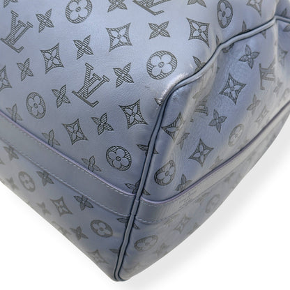 LOUIS VUITTON KEEPALL BANDOULIÈRE SHADOW MONOGRAM DUFFLE BAG ANTHRACITE GREY 50 | O/S, Grey