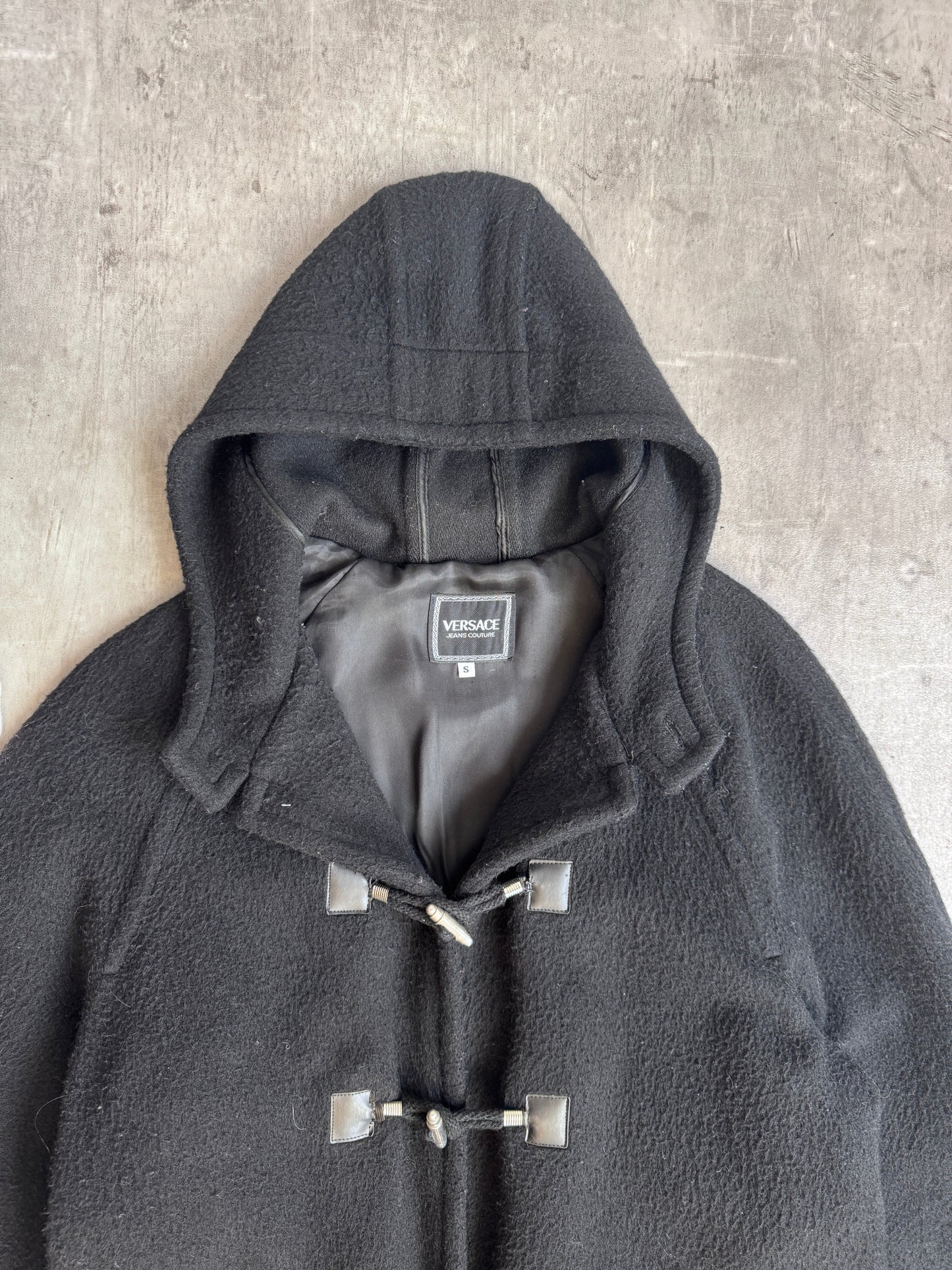 Versace 100% Lana Wool Hooded Parka Jacket