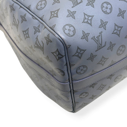 LOUIS VUITTON KEEPALL BANDOULIÈRE SHADOW MONOGRAM DUFFLE BAG ANTHRACITE GREY 50 | O/S, Grey