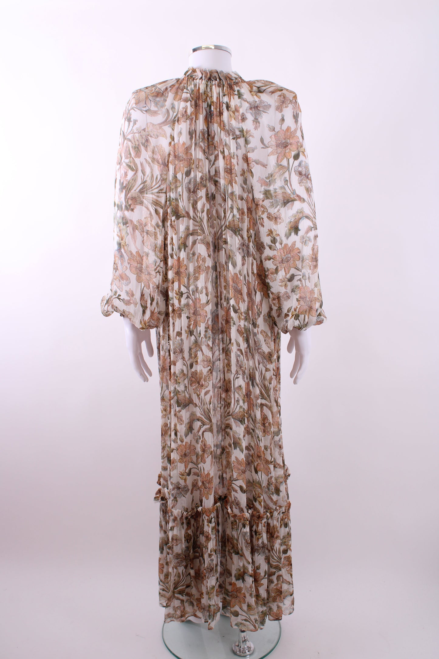 Zimmermann L/S Floral Dress Cream 10 | Default Title, Cream