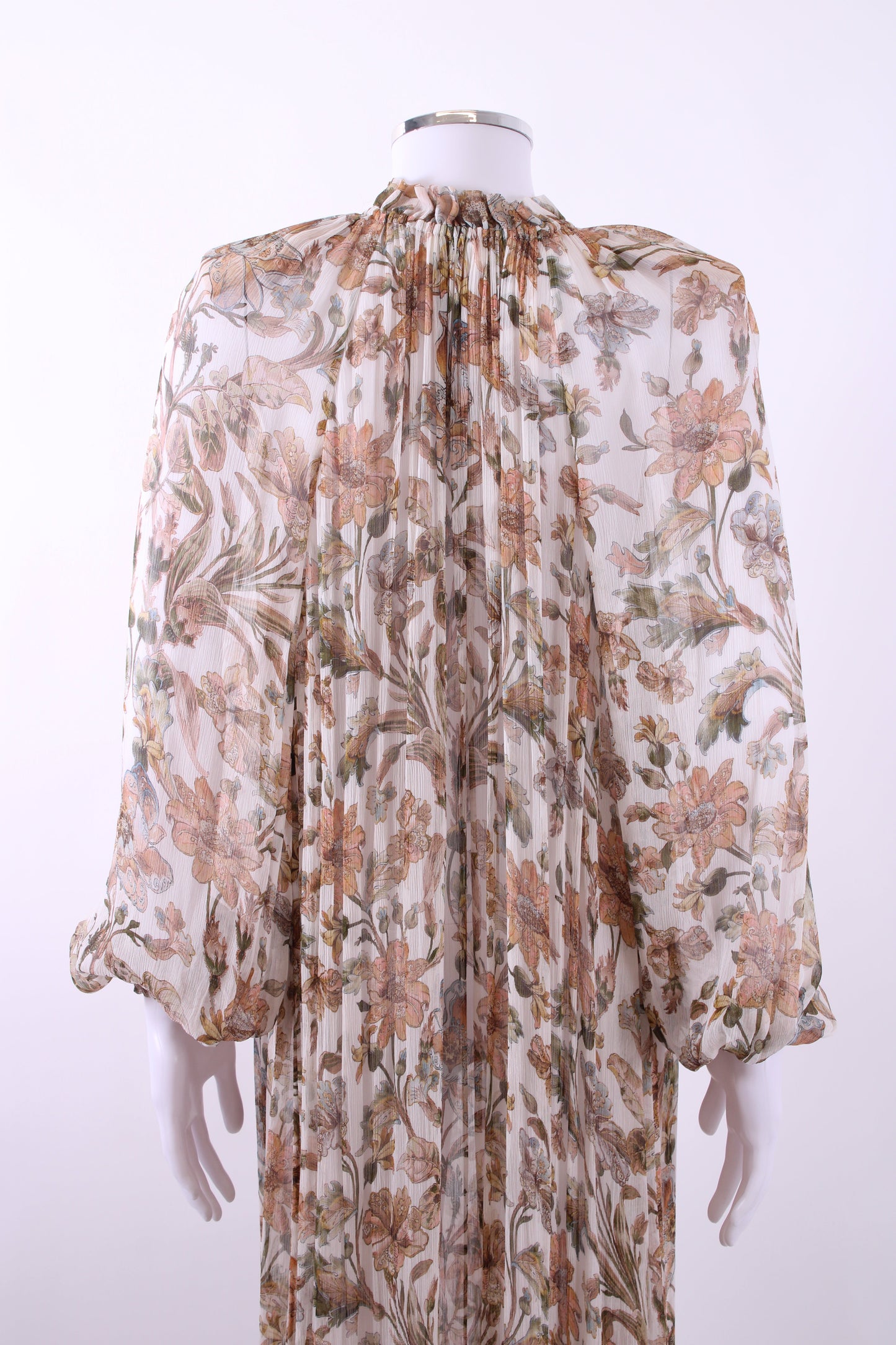 Zimmermann L/S Floral Dress Cream 10 | Default Title, Cream