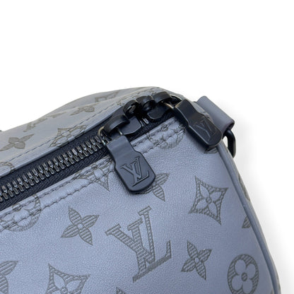 LOUIS VUITTON KEEPALL BANDOULIÈRE SHADOW MONOGRAM DUFFLE BAG ANTHRACITE GREY 50 | O/S, Grey