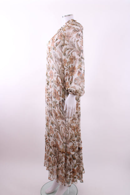 Zimmermann L/S Floral Dress Cream 10 | Default Title, Cream