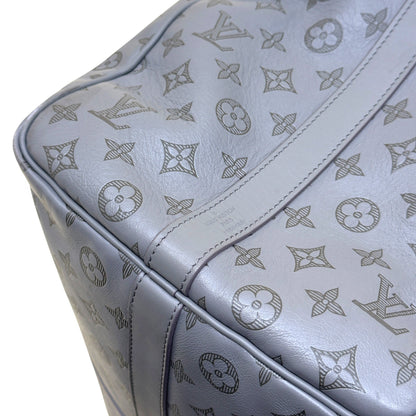 LOUIS VUITTON KEEPALL BANDOULIÈRE SHADOW MONOGRAM DUFFLE BAG ANTHRACITE GREY 50 | O/S, Grey