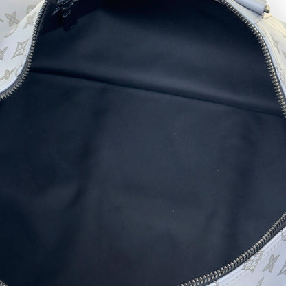 LOUIS VUITTON KEEPALL BANDOULIÈRE SHADOW MONOGRAM DUFFLE BAG ANTHRACITE GREY 50 | O/S, Grey