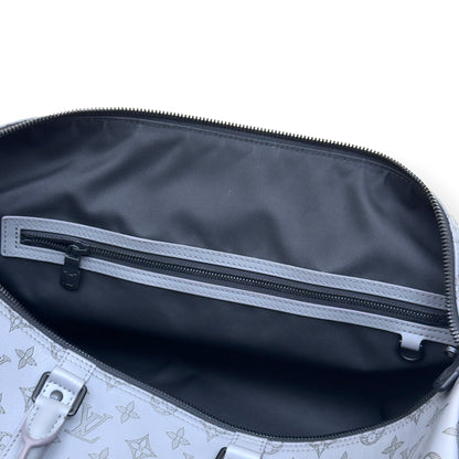 LOUIS VUITTON KEEPALL BANDOULIÈRE SHADOW MONOGRAM DUFFLE BAG ANTHRACITE GREY 50 | O/S, Grey
