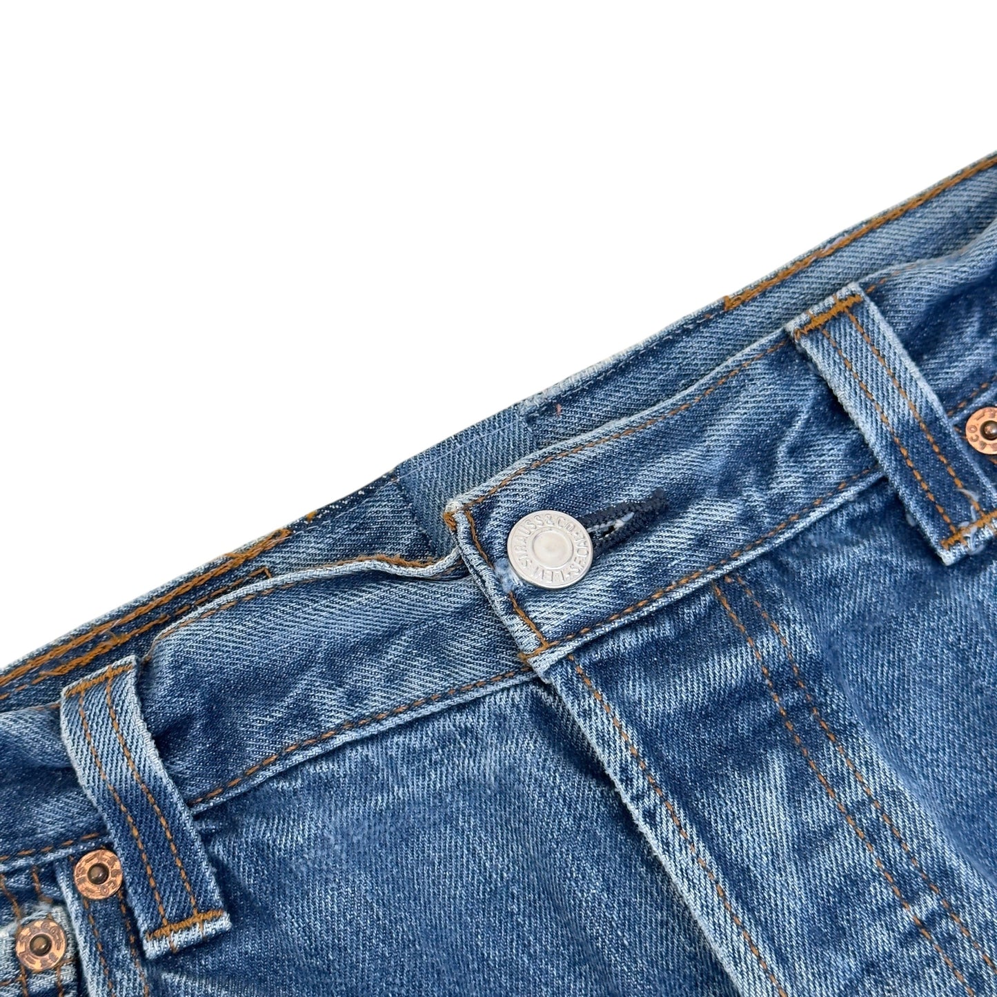 JEANIUS BAR ATELIER PATCHWORK DENIM JEANS 30 / S | Small, Blue