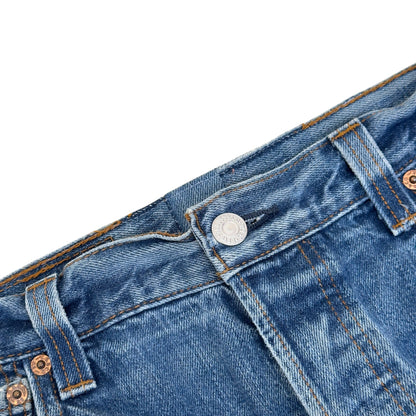 JEANIUS BAR ATELIER PATCHWORK DENIM JEANS 30 / S | Small, Blue