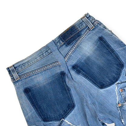 JEANIUS BAR ATELIER PATCHWORK DENIM JEANS 30 / S | Small, Blue