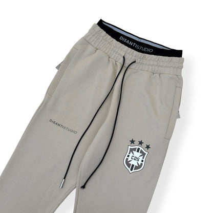 DISANTI STUDIO LOGO SWEATPANTS CREAM / BLACK S | Small, Black