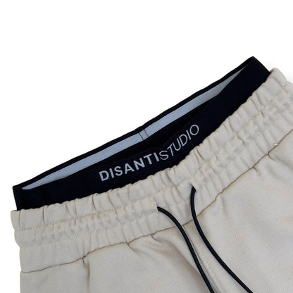 DISANTI STUDIO LOGO SWEATPANTS CREAM / BLACK S | Small, Black