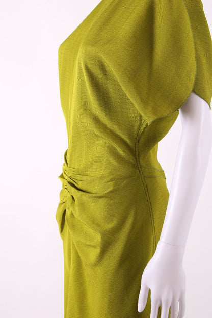 Victoria Beckham Gathered Midi Dress Green 10 | Default Title, Green