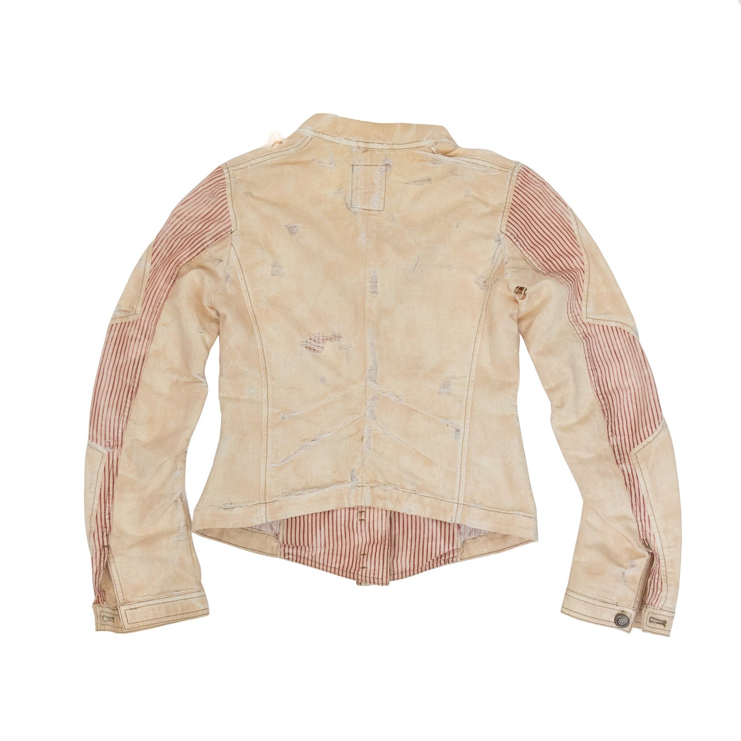 Marithe Francois Girbaud Vintage Distressed Effect Military Jacket