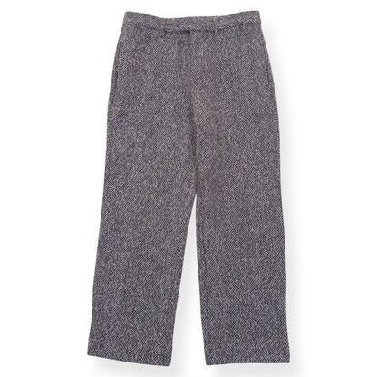 PERCIVAL HERRINGBONE STRAIGHT-LEG WOOL TROUSERS GREY 32 / M | Medium, Grey