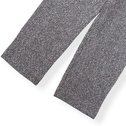 PERCIVAL HERRINGBONE STRAIGHT-LEG WOOL TROUSERS GREY 32 / M | Medium, Grey
