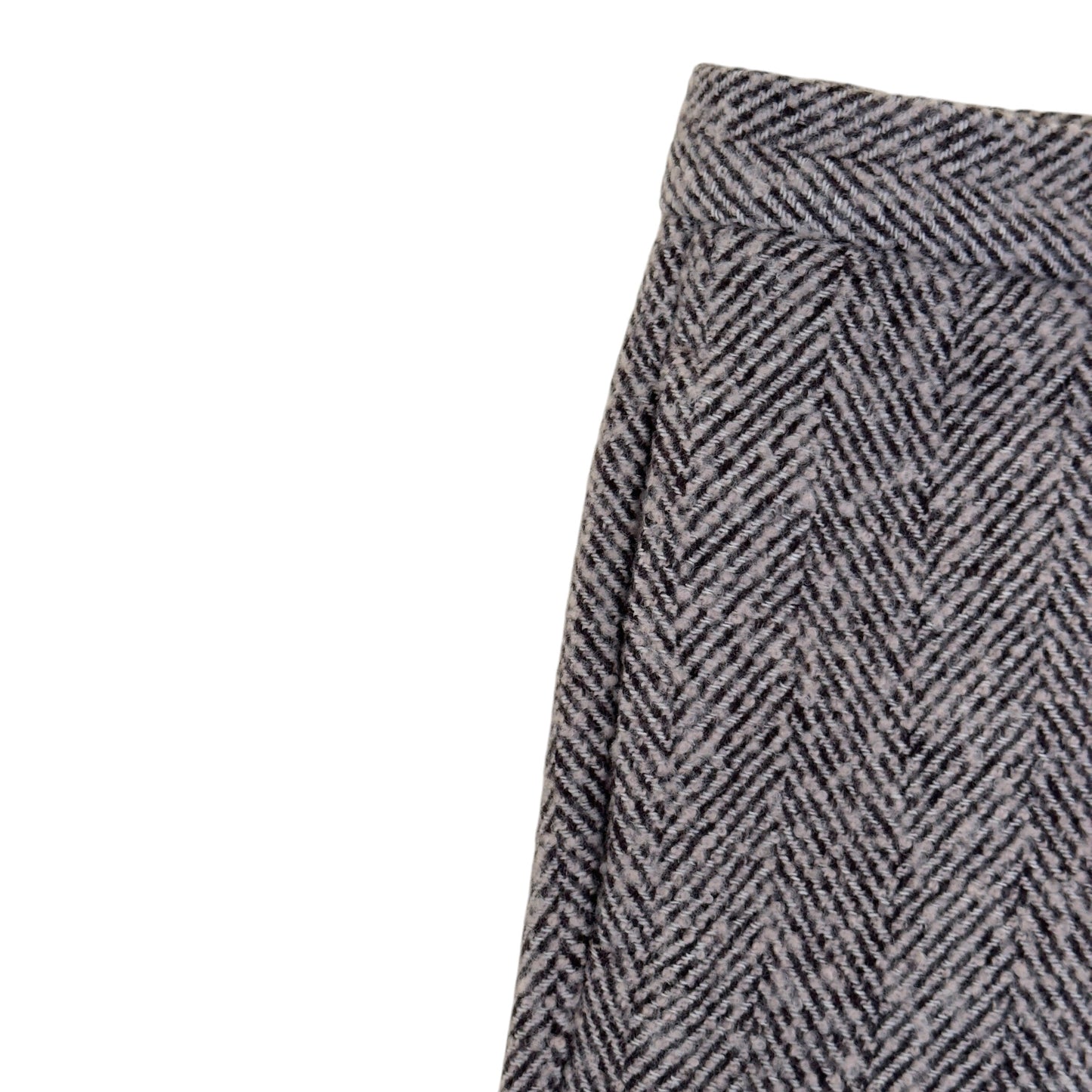 PERCIVAL HERRINGBONE STRAIGHT-LEG WOOL TROUSERS GREY 32 / M | Medium, Grey