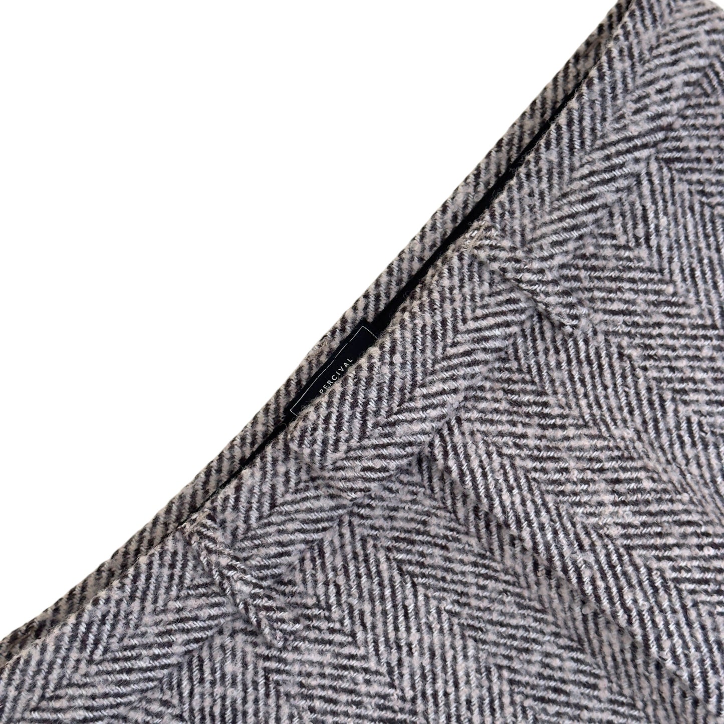 PERCIVAL HERRINGBONE STRAIGHT-LEG WOOL TROUSERS GREY 32 / M | Medium, Grey