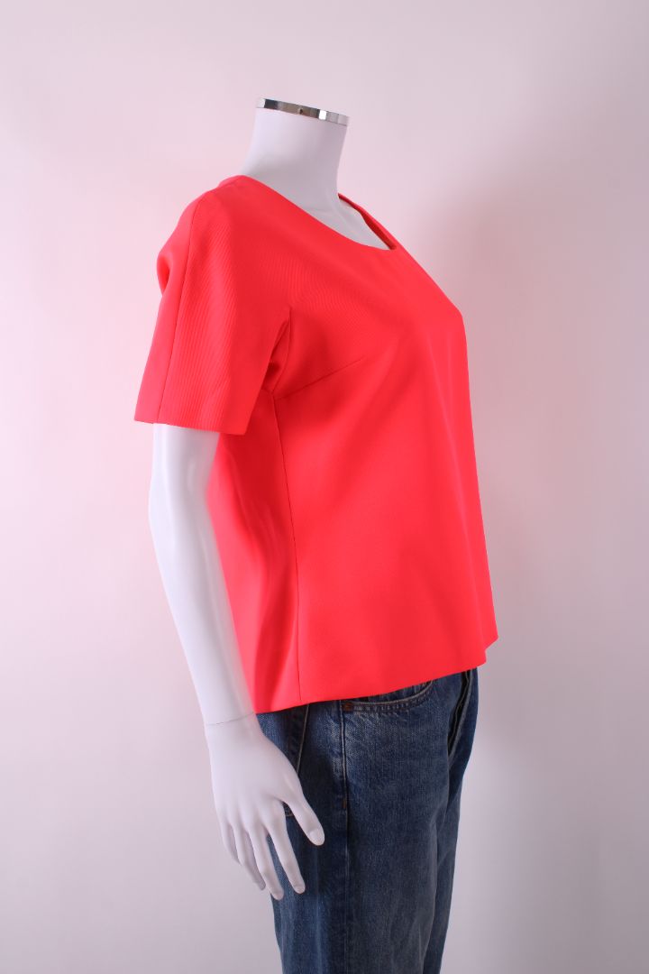 Jil Sander S/S Side Zip Top Coral/ Orange S | Default Title, Orange