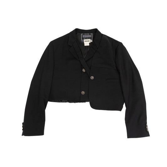 VT Rework: Versace Cropped Aysymetrical Overlay Blazer