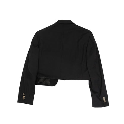 VT Rework: Versace Cropped Aysymetrical Overlay Blazer