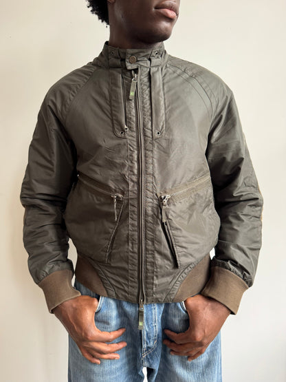 00's Armani Jeans Matte Olive Technical Bomber | Medium