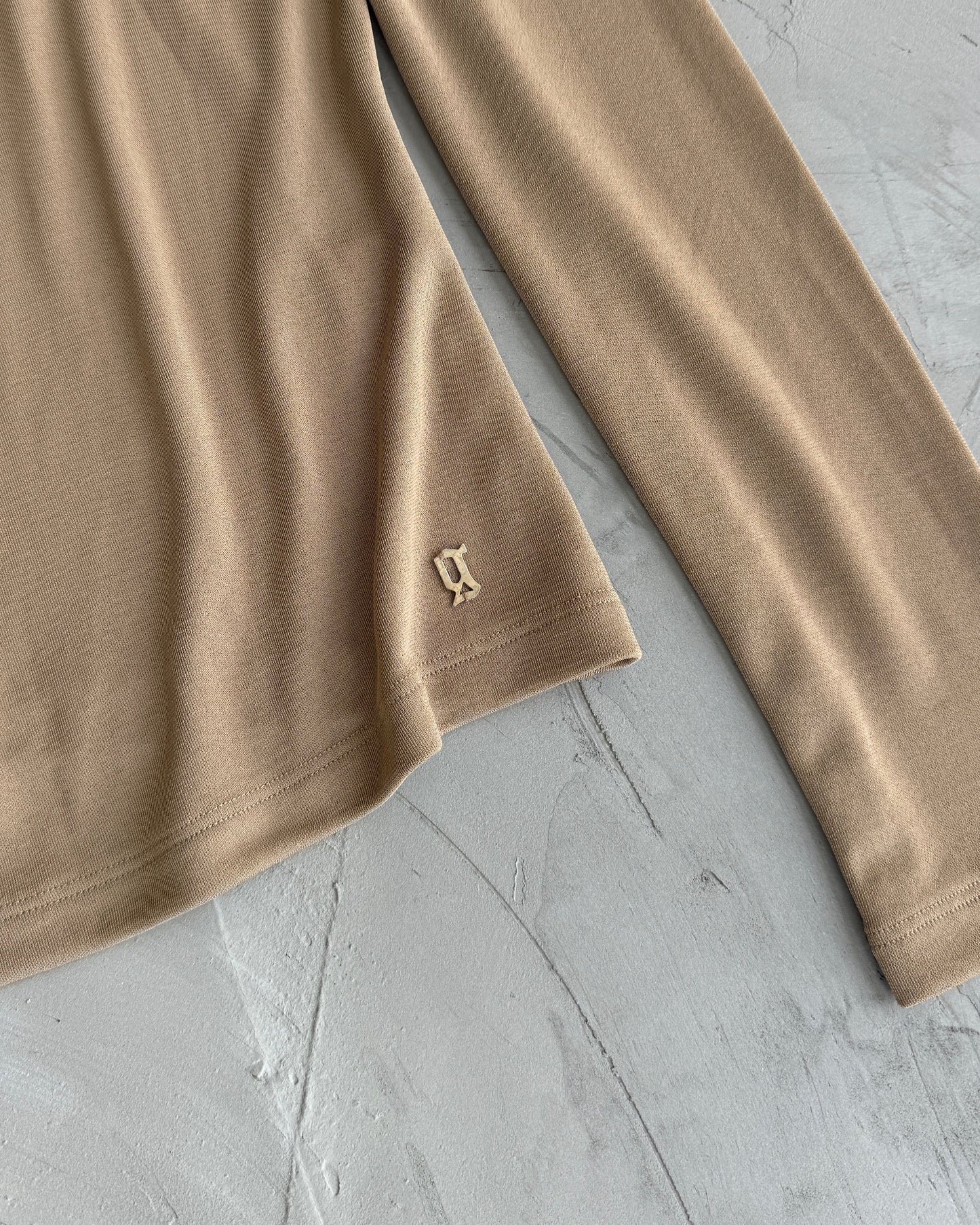 John Galliano Asymmetric Pleated Long Sleeve Top - S/M