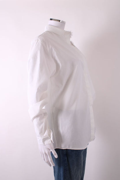 Giambattista Valli L/S Lace Trim Shirt White 8 | Default Title, White