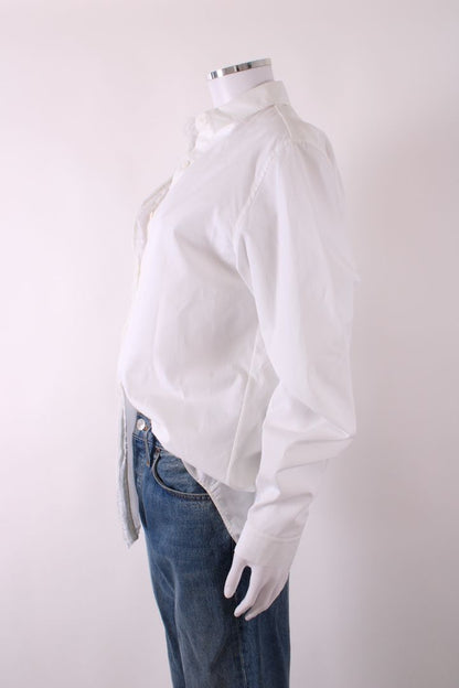 Giambattista Valli L/S Lace Trim Shirt White 8 | Default Title, White