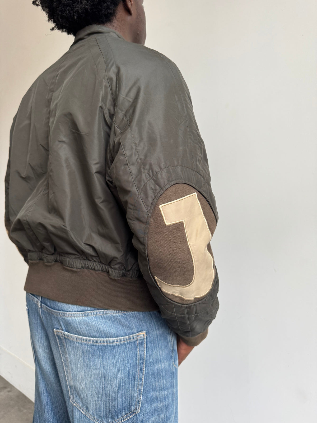 00's Armani Jeans Matte Olive Technical Bomber | Medium